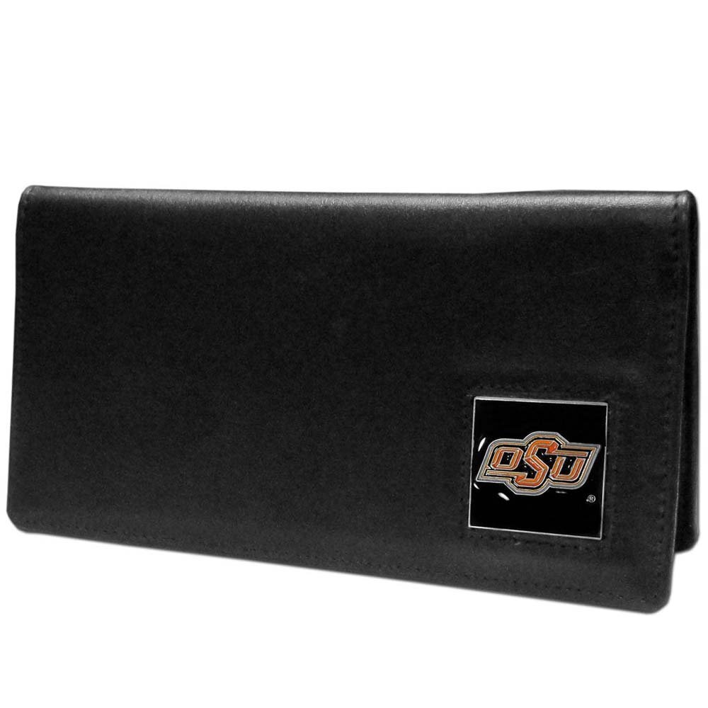 2769 Ncaa Siskiyou Sports Fan Shop Oklahoma State Cowboys Leather Checkbook